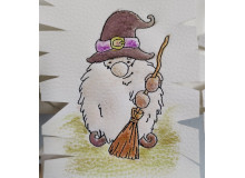 Stickdatei - Halloween Gnome 6 Besen